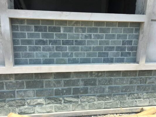 moss green polishing stone skirting wall