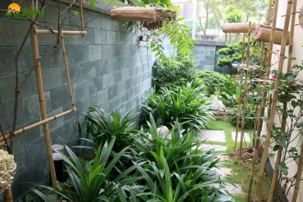 Moss green polishing stone for fence