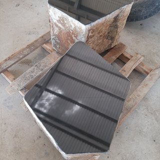 Black basalt polished surface 