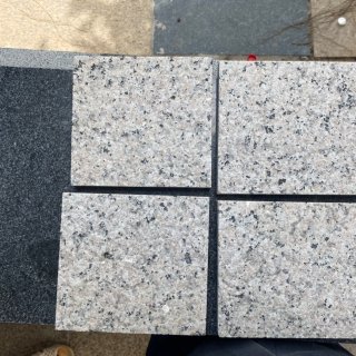 Milky granite flamed surface 