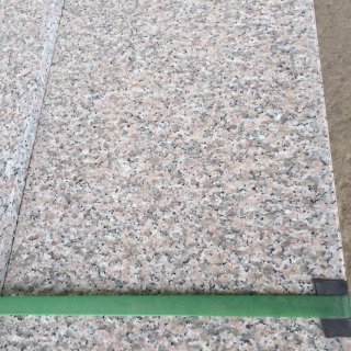 Pink granite flamed surface