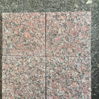 Red granite flamed surface 