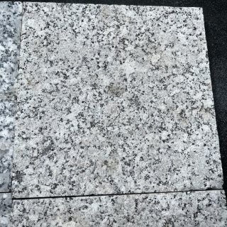 White granite bush hammered 